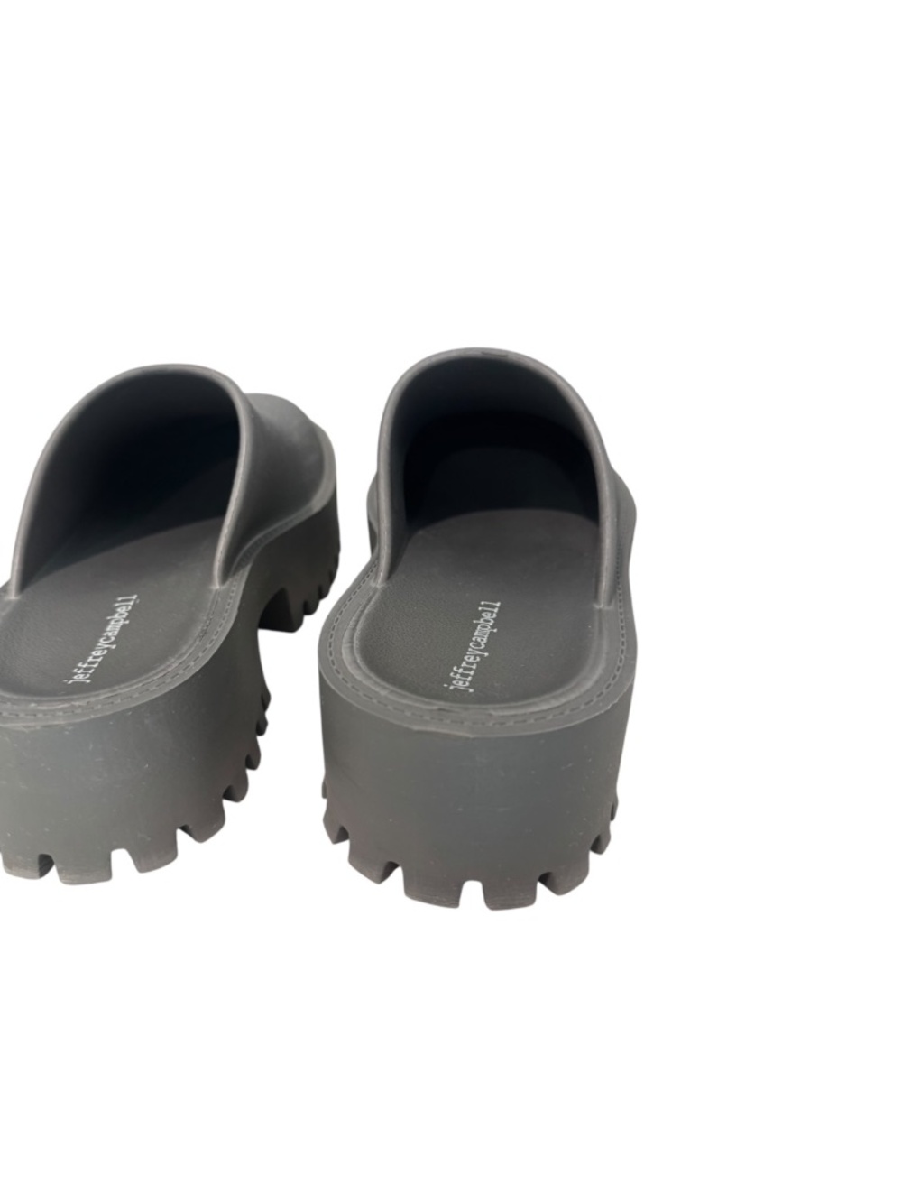 Jeffrey Campbell Gray Platform Clogs Slides Women's US7 Slip On Pre-Owned - Picture 4 of 5